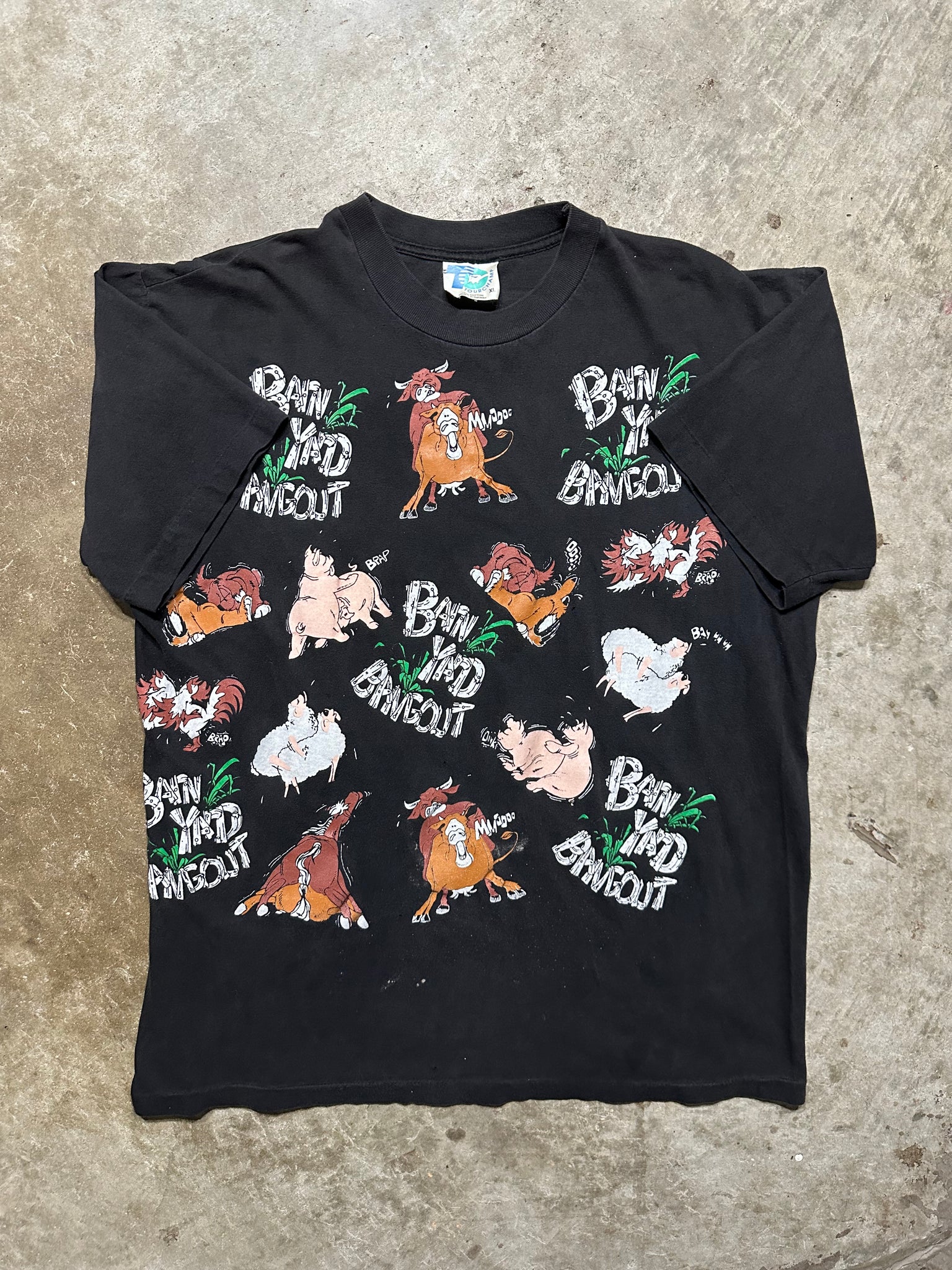 Vintage Barnyard Bangout Farm Animals Sex Parody Tee (Large) – Chubba  Vintage