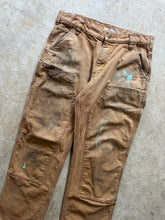 Load image into Gallery viewer, Y2K Tan Painted Carhartt Relaxed Fit Double Knee Pants (33x30)
