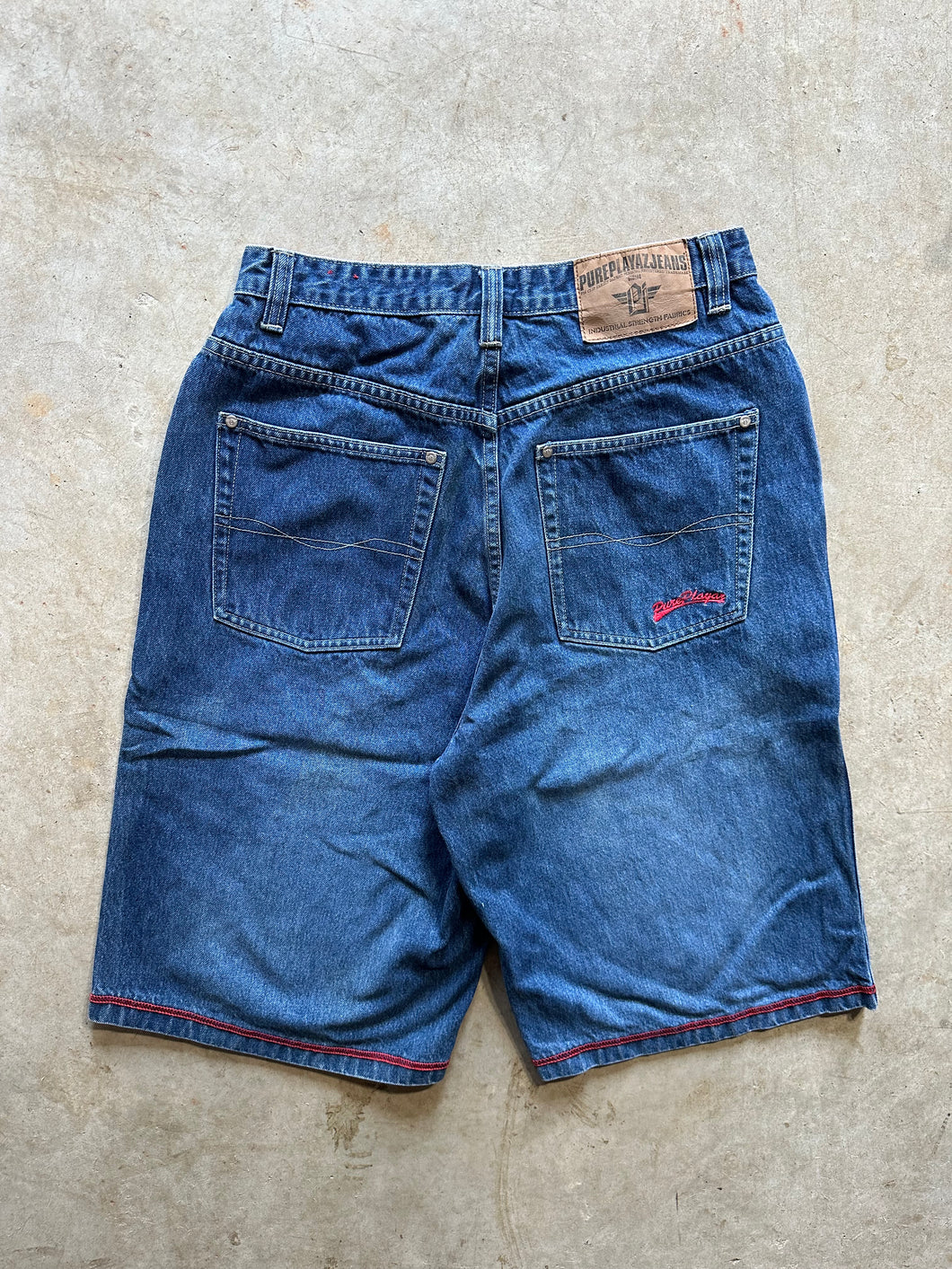 Y2K PurePlayaz Darkstone Baggy Denim Jorts (32)