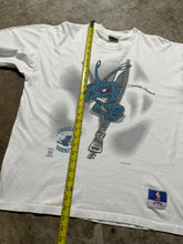 Load image into Gallery viewer, Vintage Charlotte Hornets Zipper Breakthrough Nutmeg Tee (Boxy Large)

