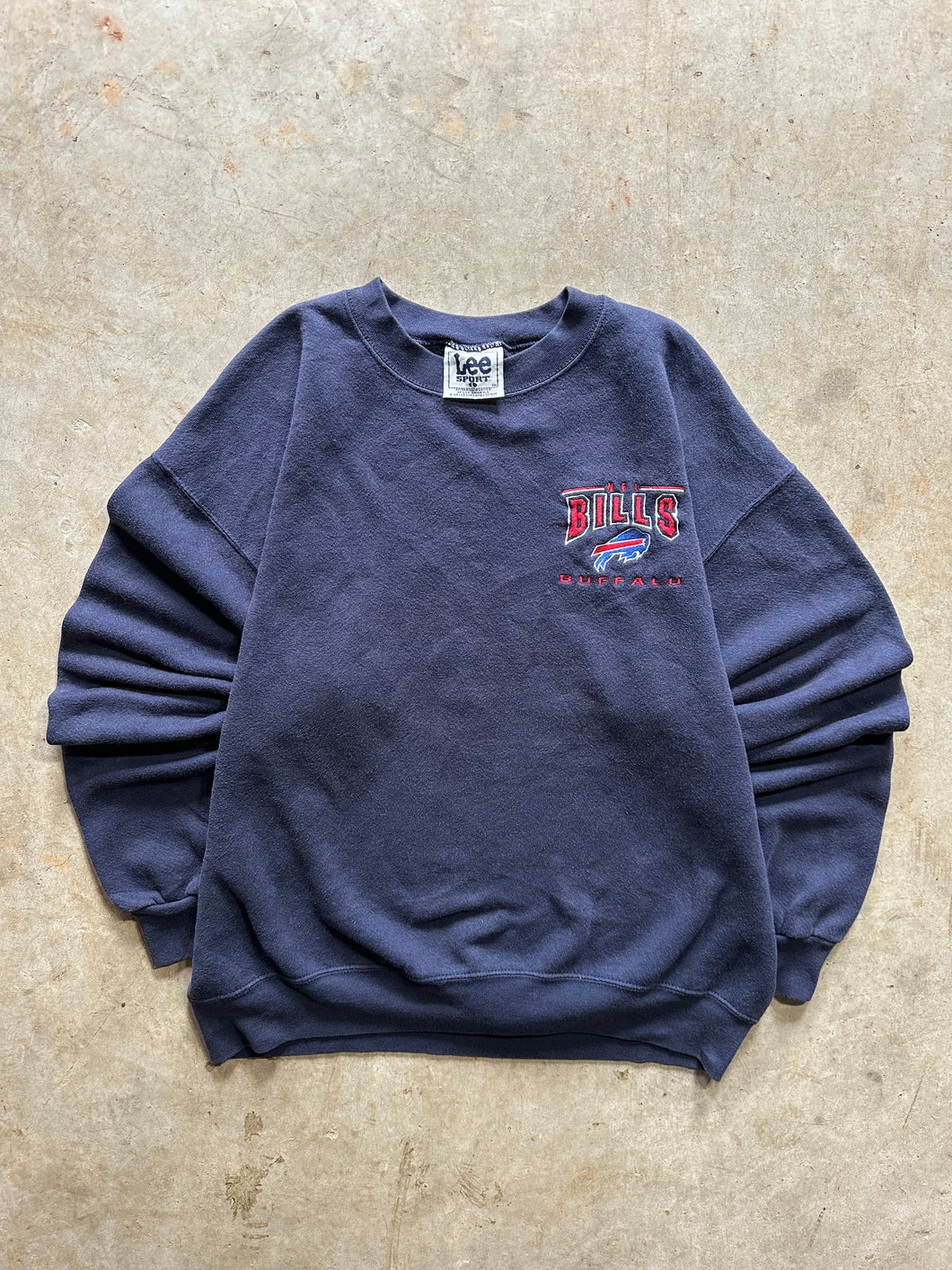 Vintage Buffalo Bills 90s Embroidered Logo Sweatshirt (Large)