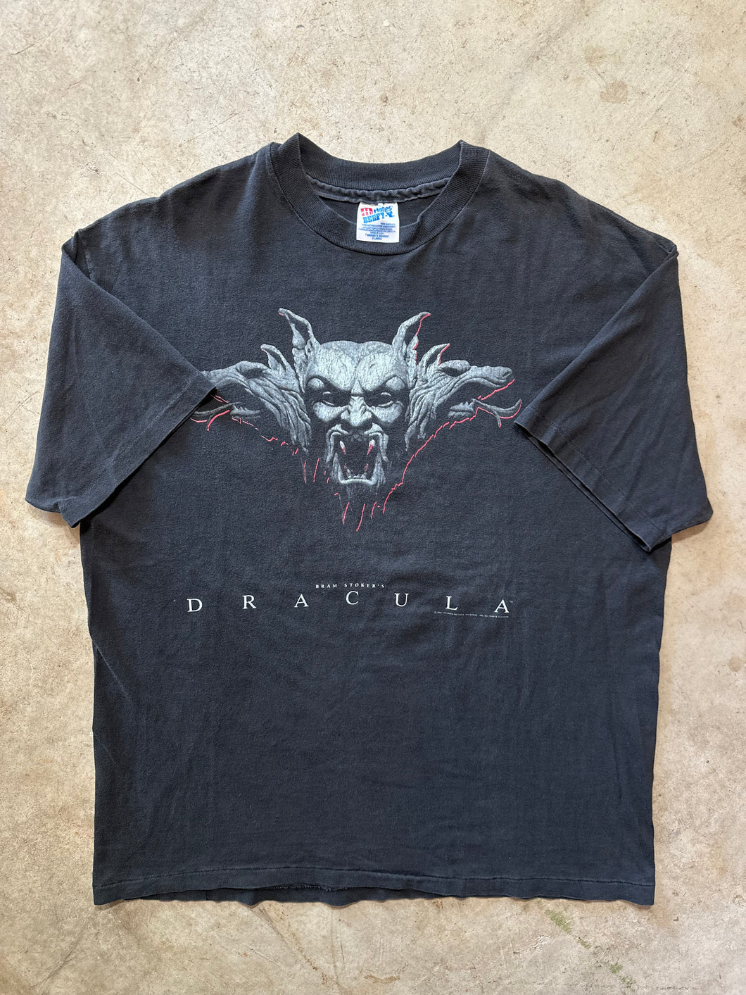 Vintage Dracula 1992 Horror Movie Graphic T-Shirt (XL)