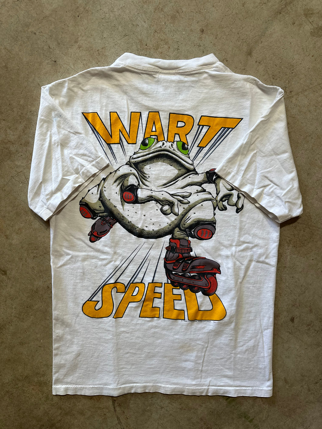 Vintage Lifeforms Frog Wart Speed Roller Blade Graphic T-Shirt (Small)