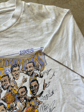Load image into Gallery viewer, Vintage Los Angeles Lakers 1988 Back to Back NBA Champions Graphic T-Shirt (Large)
