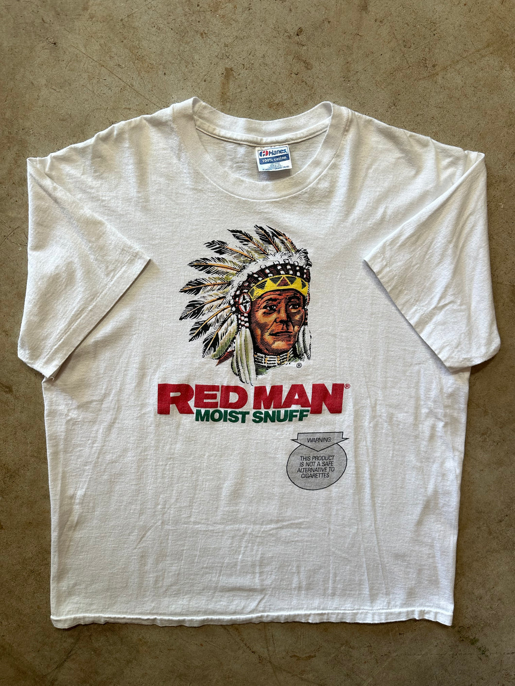 Vintage Red Man Tobacco 1980's Graphic T-Shirt (Large)