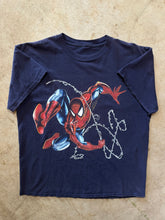 Load image into Gallery viewer, Vintage Spiderman 2002 Movie Promo Navy Graphic T-Shirt (XL)

