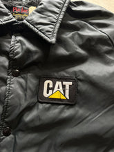 Load image into Gallery viewer, Vintage CAT Patch 90s 80s Faux Fur Lined Jacket (XL)
