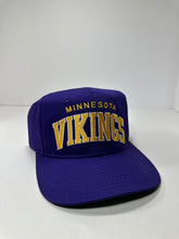 Load image into Gallery viewer, Vintage Minnesota Vikings Starter Arch Script 1990s Snapback Hat
