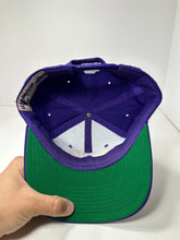 Load image into Gallery viewer, Vintage Minnesota Vikings Starter Arch Script 1990s Snapback Hat

