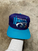 Load image into Gallery viewer, Vintage Charlotte Hornets Embroidered Snapback Ha
