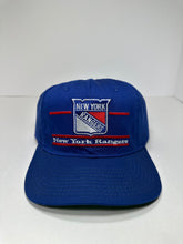 Load image into Gallery viewer, Vintage New York Rangers The Game Split Bar 1990s NHL Snapback Hat
