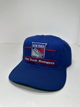 Load image into Gallery viewer, Vintage New York Rangers The Game Split Bar 1990s NHL Snapback Hat
