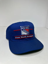 Load image into Gallery viewer, Vintage New York Rangers The Game Split Bar 1990s NHL Snapback Hat
