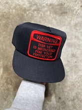 Load image into Gallery viewer, Vintage Warning This Vet is Medicated Trucker Snapback Hat
