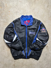 Load image into Gallery viewer, Vintage Carolina Panthers &#39;90s Pro Player Leather Jacket (XL)
