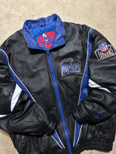 Load image into Gallery viewer, Vintage Carolina Panthers &#39;90s Pro Player Leather Jacket (XL)
