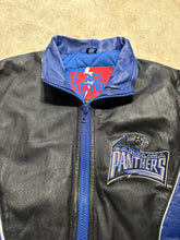 Load image into Gallery viewer, Vintage Carolina Panthers &#39;90s Pro Player Leather Jacket (XL)
