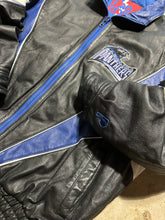 Load image into Gallery viewer, Vintage Carolina Panthers &#39;90s Pro Player Leather Jacket (XL)
