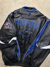 Load image into Gallery viewer, Vintage Carolina Panthers &#39;90s Pro Player Leather Jacket (XL)
