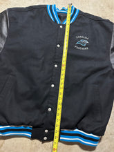 Load image into Gallery viewer, Vintage Carolina Panthers Spell Out Reebok Reversible Bomber Jacket (XL)
