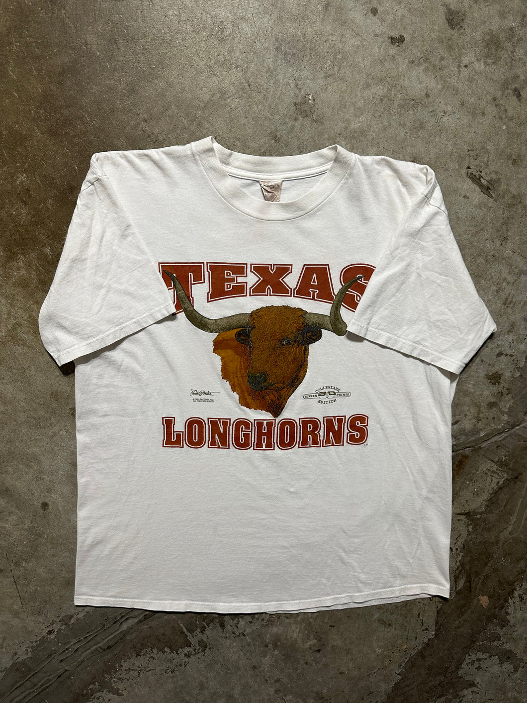 Vintage Texas Longhorns 3D Emblem Tee Shirt (XL)