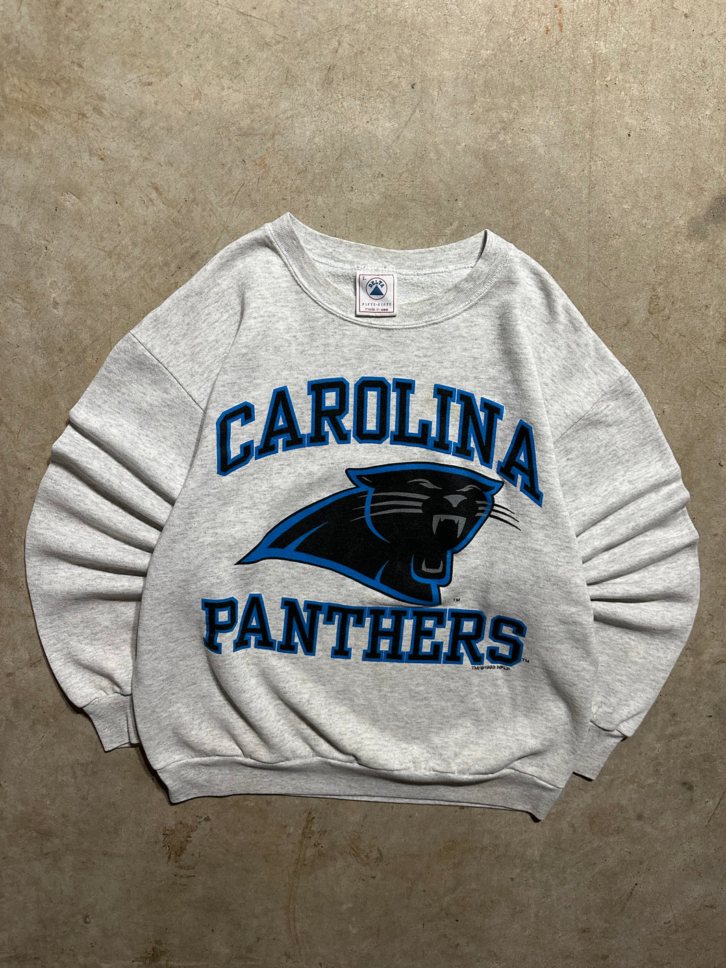 Vintage Carolina Panthers 1993 Spell Out Sweatshirt (Medium)