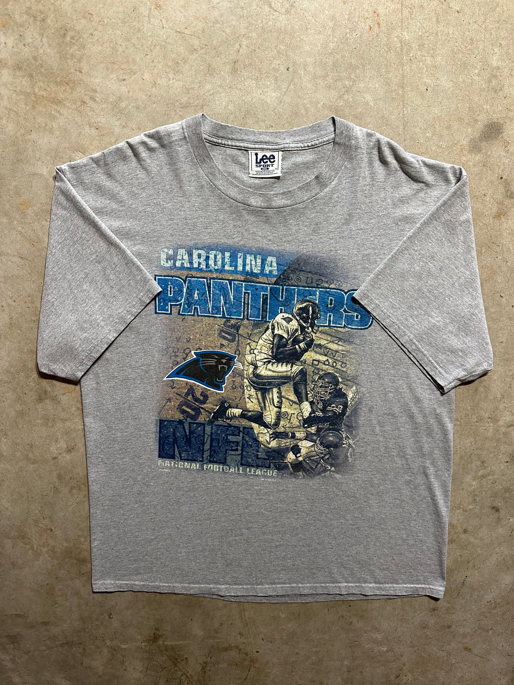 Vintage Carolina Panthers 1998 NFL Graphic T Shirt (2XL)