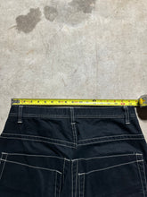 Load image into Gallery viewer, Vintage JNCO Tribal Crown Black Denim Wide Leg Jeans (35x32)
