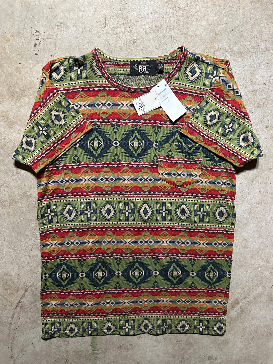 Ralph Lauren RRL Jacquard Jersey Pocket T-Shirt (Medium)
