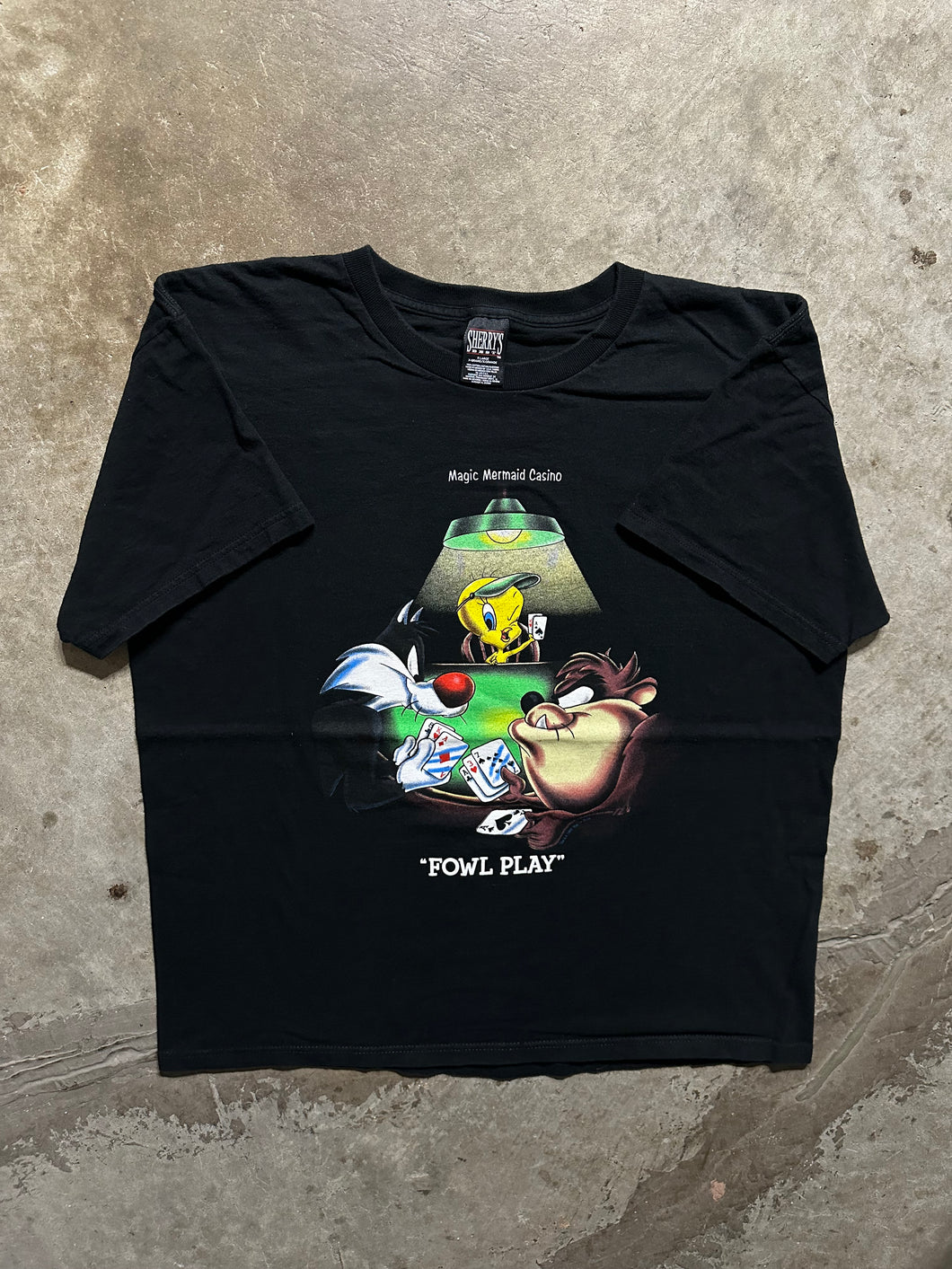 Vintage Looney Tunes Fowl Play 90s Casino Tee (XL)