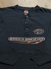 Load image into Gallery viewer, Vintage Harley Davidson Route 66 Black 90s Henley Shirt (XL)
