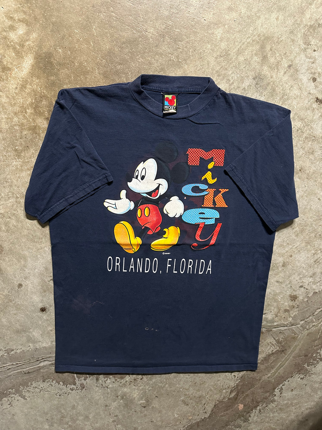 Vintage Mickey Mouse Orlando Florida 90s Disney Tee (Large)