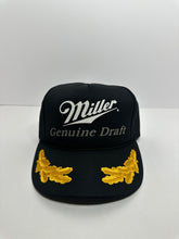 Load image into Gallery viewer, Vintage Miller Genuine Draft 1980s Winged Trucker Snapback Hat
