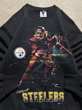 Load image into Gallery viewer, Vintage Pittsburgh Steelers 1991 Puff Printed NFL Sweatshirt (S/M)
