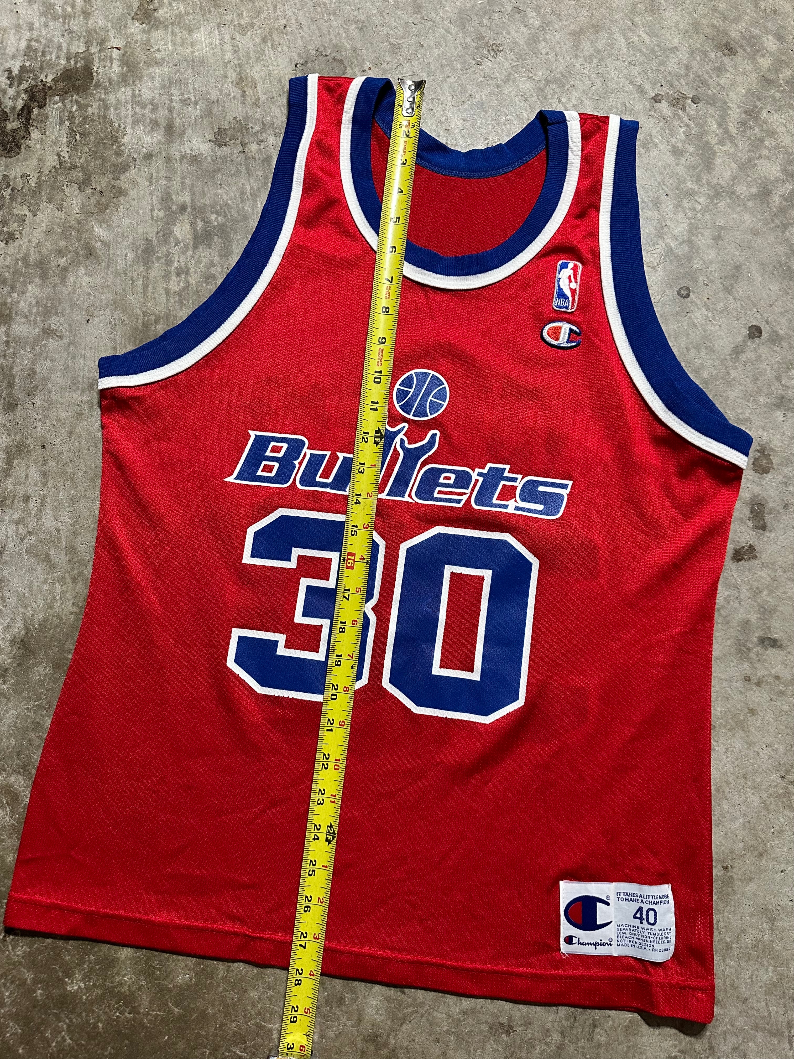 Vintage CHAMPION Washington Bullets NBA Basketball Jersey Vest Red Large, Vintage Online