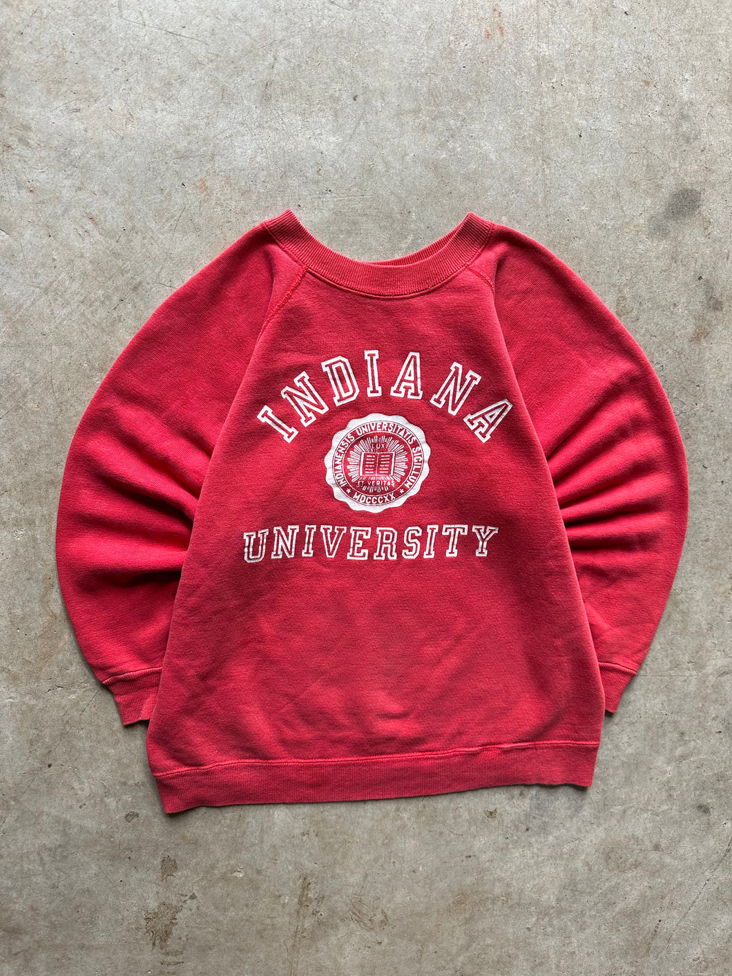 Vintage Indiana University 1970s Crest Logo Sweatshirt (Small)