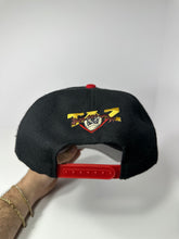 Load image into Gallery viewer, Vintage Taz 1990s Black and Red Snapback Hat
