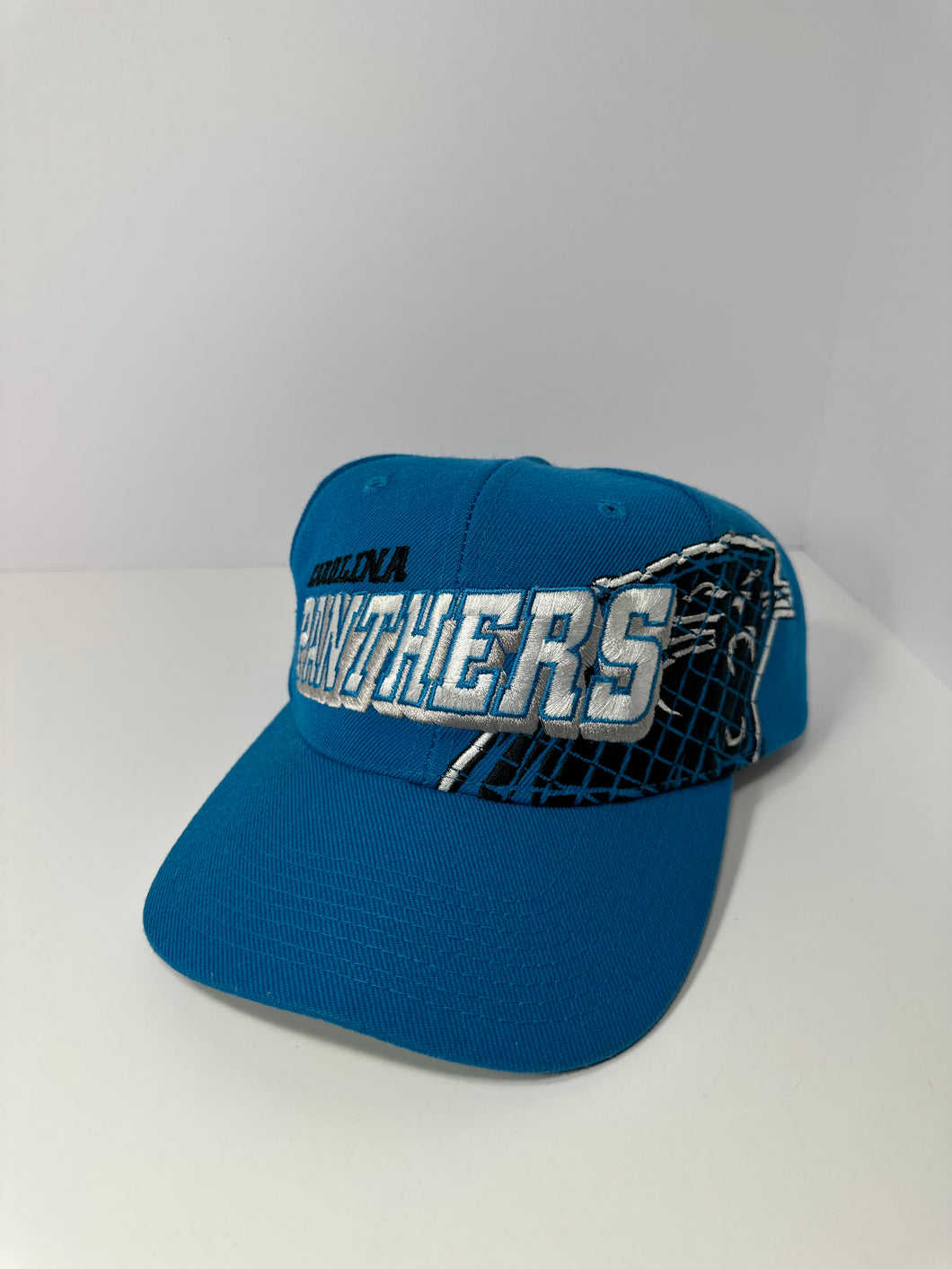Vintage Carolina Panthers Sports Specialties Shadow Grid Snapback Hat + Bundle