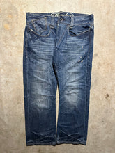 Load image into Gallery viewer, Y2K Ed Hardy Skull and Flames Embroidered Denim Medium Wash Jeans (44x33)
