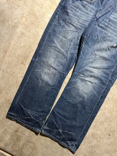 Load image into Gallery viewer, Y2K Ed Hardy Skull and Flames Embroidered Denim Medium Wash Jeans (44x33)
