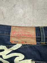 Load image into Gallery viewer, Y2K Ed Hardy Death or Glory Embroidered Skull Denim Medium Wash Jeans (44x33)
