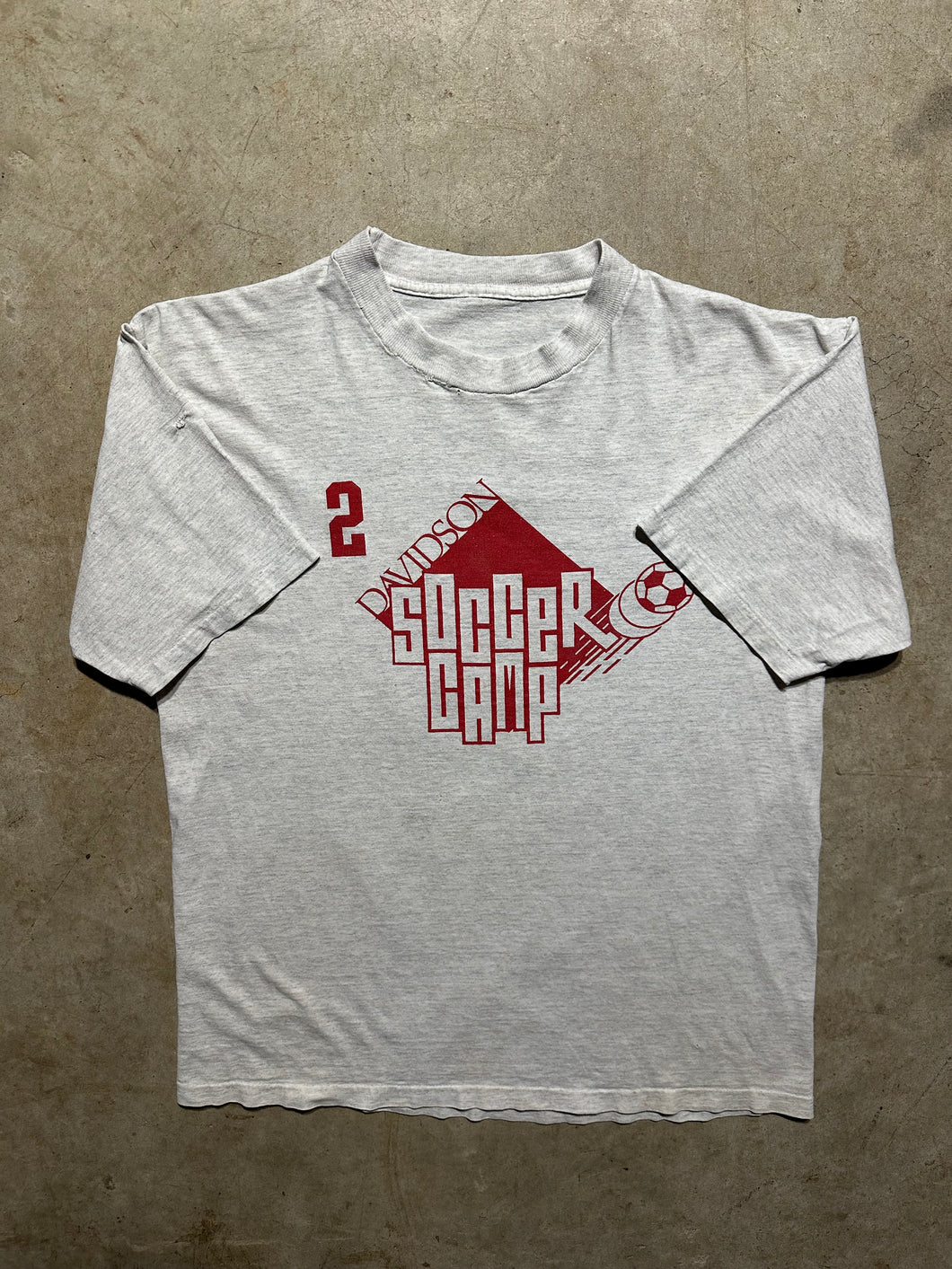 Vintage Davidson Wildcats 1990s Adidas Soccer T-Shirt (Large)