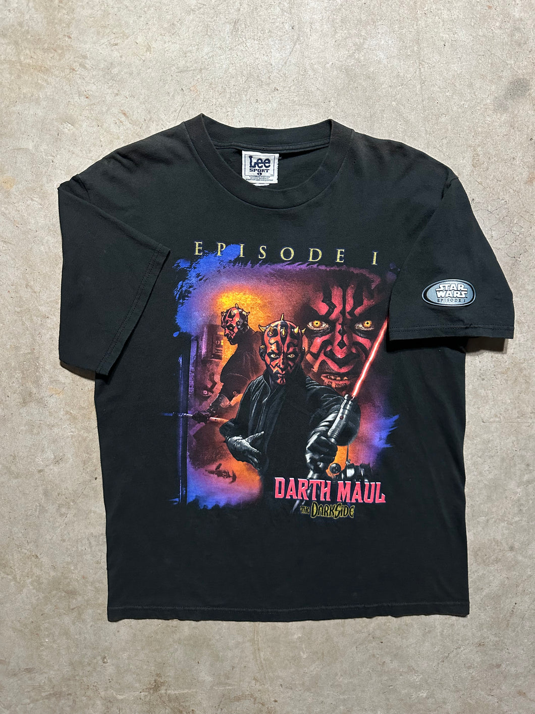 Vintage Star Wars Episode I Darth Maul 1999 Graphic T-Shirt (Large)