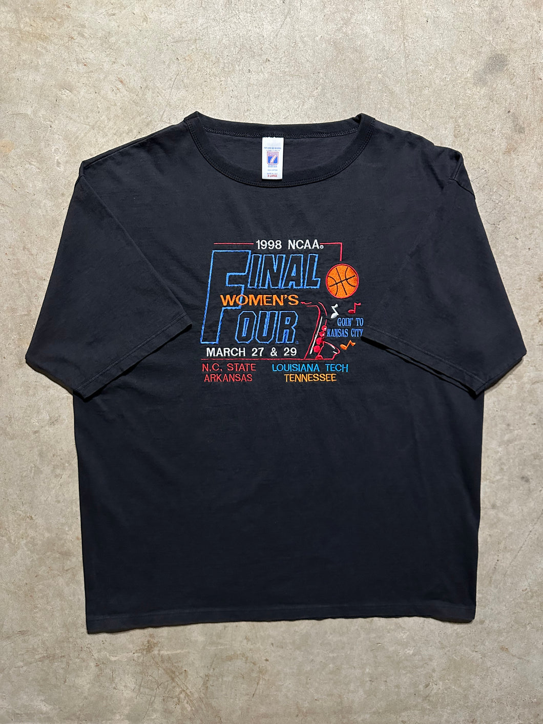 Vintage 1998 NCAA Womens Final Four Basketball T-Shirt (XL)