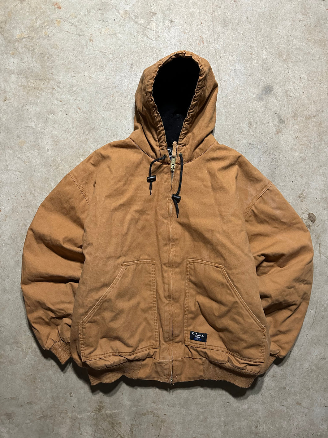 Vintage Walls Workwear Carhartt Style Canvas Hooded Jacket (2XL)
