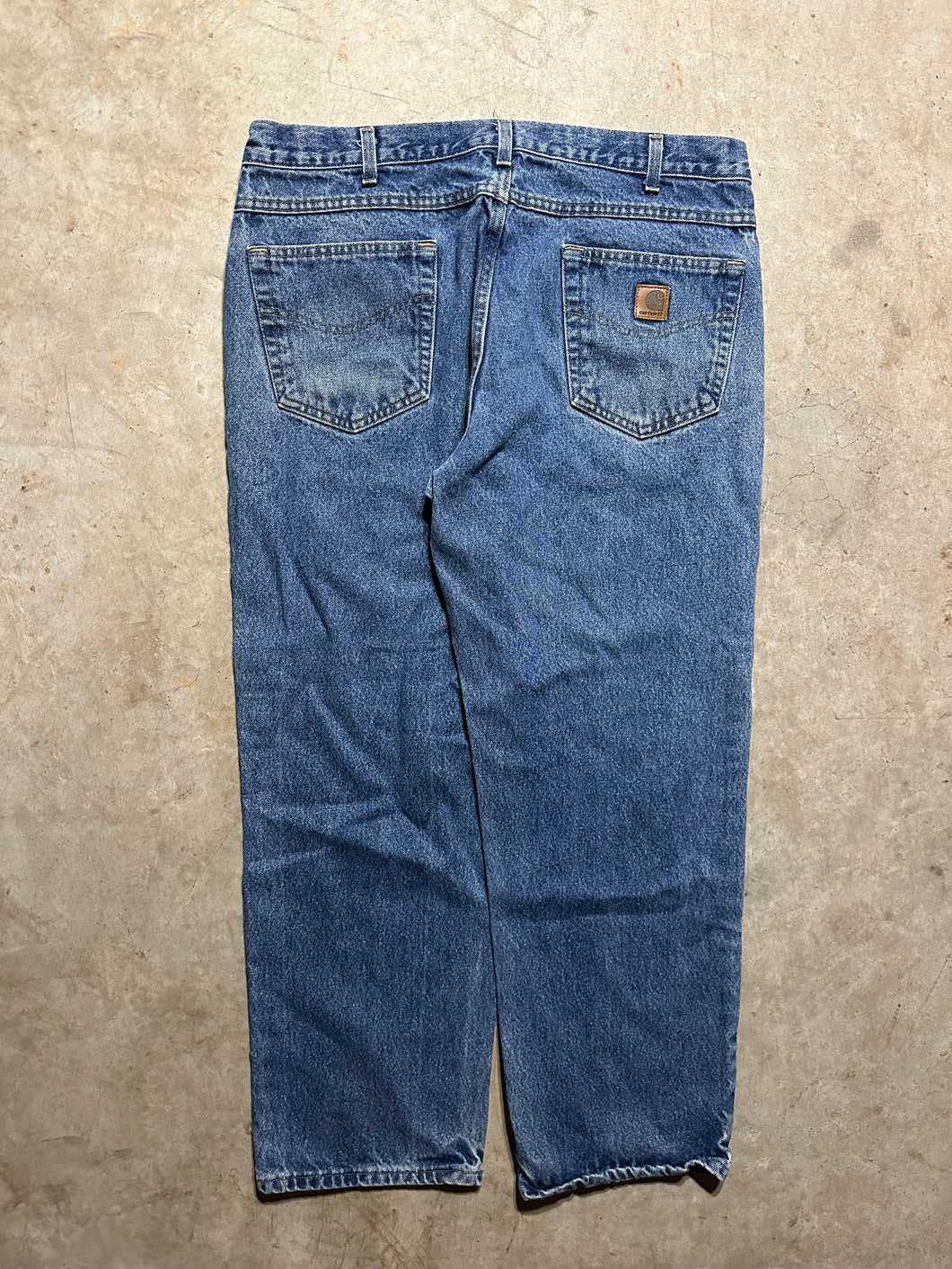 Vintage Carhartt Darkstone Denim Jeans Relaxed Fit Pants (36x30)