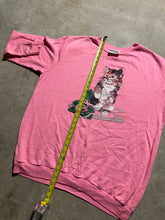 Load image into Gallery viewer, Vintage Cat Rose and Pearls 1990s Sweatshirt (Large)
