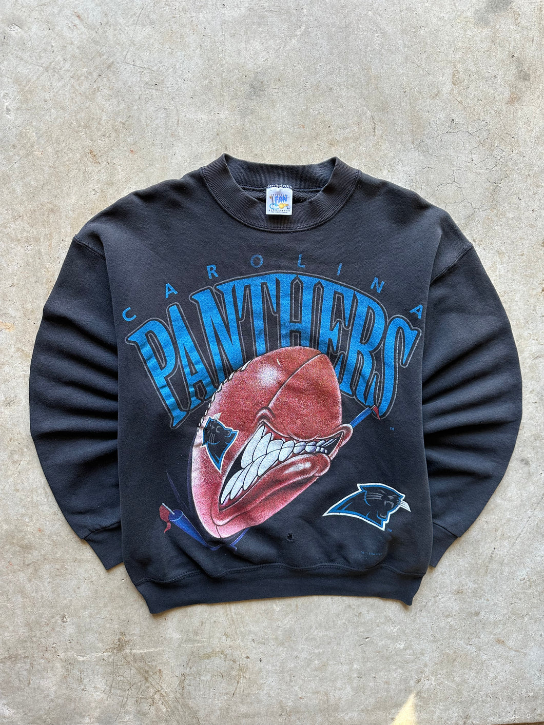 Vintage Carolina Panthers 1994 Arch Spell Out Sweatshirt (Medium)