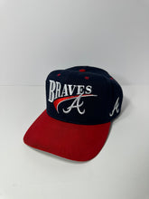 Load image into Gallery viewer, Vintage Atlanta Braves 90s Script MLB Snapback Hat
