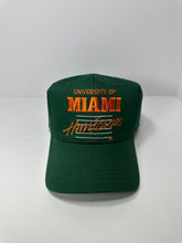 Load image into Gallery viewer, Vintage University of Miami Hurricanes 90s Signature Snapback Hat
